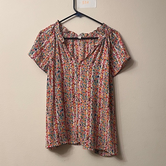 GAP Colorful Floral Print Blouse - Picture 1 of 8
